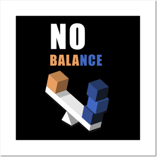 No Balance  Flat design  artwork Posters and Art